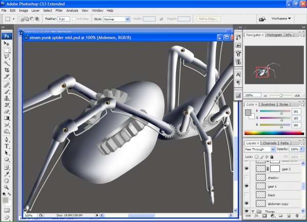 Creation of Brass Gear Spider: Step 21